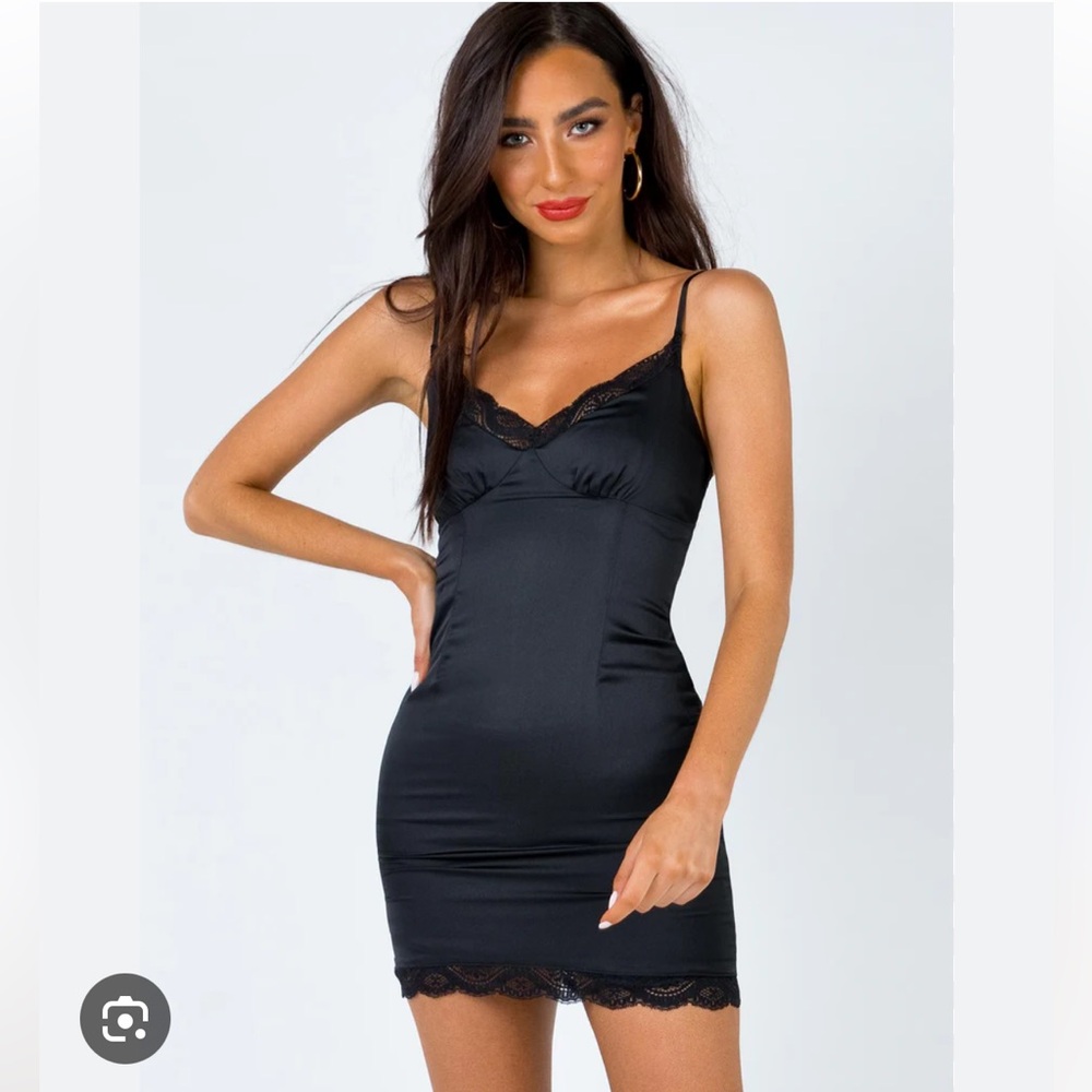 Princess Polly Maple Mae Black Slip Dress